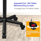 Salon Tray on Wheels- Adjustable Salon Service Rolling Tray Suitable for Mayo Stand,Tattoo Tray and Dentist Tray(Black) - color: Black