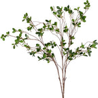 HANDIC 3 Pcs Faux Stems Artificial Branches for Vase Greenery Stems Faux Branches for Vase Plant Artificial Eucalytus Branches Plants (45"/Each Branch) (3, Green)