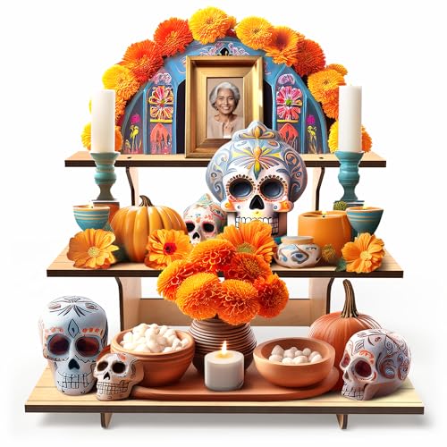 Straight Natural Wooden Tiered Display Stand, Portable Products Display Shelf, Jewelry Display, Card Display Rack, Display Risers, Altar Shelf, Display Stand for Vendor Events, Retail, Craft Shows - color: Natural