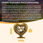 CHOVY Heart-Blossoming Love Token Retro Solid 100% Brass Handcrafted Large Heart Encrusted with Roses Perfect for Couples Celebrations Anniversaries Home Decor Desk Ornaments Collectible - style: HeartBloom