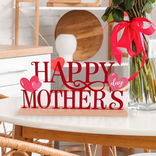 COCHIE Metal Happy Mother's Day Sign, Mothers Day Decorations for Home, Shelf, Mantel, Indoor, Mothers Day Gifts for Mom from Daughter Son, Mother Day Table Top Party Decoration (Mother's Day) - style: Mother's Day