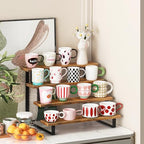 ELITEROO Wood Tiered Display Stand, 4 Tier Display Stands for Vendor Events, Retail Craft Show Display Risers, Table Top Market Display Shelf for Perfume Candles Tumbler Figures Makeup, Straight - size: Straight