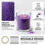 Sukh Deep Purple Candle Sand with Wick - 430G(0.94lb) Sand Candle with Wicks Refillable Candles for Weddings, Dating, Halloween, Christmas - color: Deep Purple
