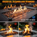 Mr. Fireglass 10 Pound Fire Glass Beads, 1/2" Reflective Round Fire Glass Drops for Fireplace Fire Pit & Lanscaping, High Luster Caramel - color: Caramel, size: 1/2 inch, 10 Pounds
