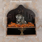 Wooden Wall Mounted Hanging Puja Temple|Wooden Mandir| Pooja Stand |Pooja Mandir for Home& Office|Temple for Festivals| Gifting Purpose - size: Double Stand Wooden Temple