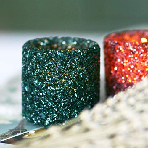 3 Pack Tealight Candle Holders Decorative Colorful Glass Cullet Tea Lights Votive Holders for Home Décor Wedding Halloween Christmas Decorations Table Centerpieces Party Favors Gifts 2.8”(D)x2.8”(H) - color: Blackish Green, Burgundy and Dark Brown