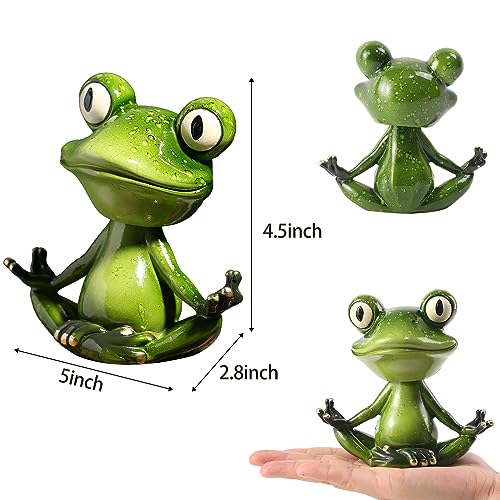 Frog Figurines Ornaments -Resin Shake Head Frog Statues-Adorable Frog Sculpture Perfect for Home Decor or Gift