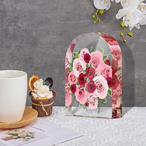 Potchen 3 Pcs Large Silicone Molds for Resin Activity Hexagon Glossy Deep Square Molds with 3 Pcs Round Epoxy Resin Patterns for Flowers Preservation DIY Making (Arch Style) - style: Arch Style