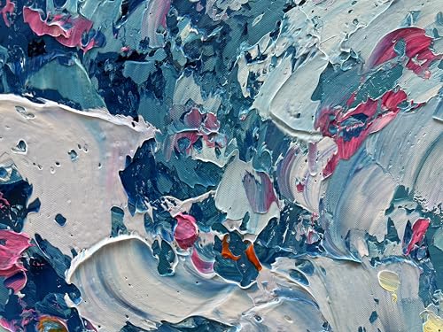 Art 30x60 Inch Hand-Painted Sea Sunrise Landscape Modern Abstract Oil Painting Large Canvas Art Hall Bedroom Office Wall Decoration - color: Yi048