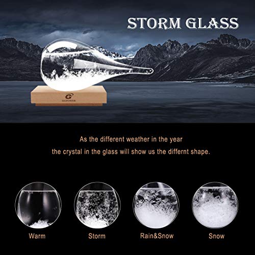 Storm Glass Cool Unusual Gifts Storm Glass Weather Predictor Snow Globes for Adults Galileo Thermometer Indoor Creative Forecast Nordic Style Decorative Weather Gifts - size: L