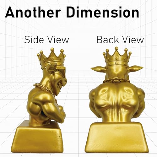 Muscle Goat Trophy – 9" G.O.A.T. with Muscle Resin Award for Fantasy Football, Office Desk, Best Player Trophy