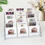 Card Display Stand, Acrylic Risers Greeting Card Display Sticker Holder, 7-Tier Clear Acrylic Shelves for PSA Graded Card,Baseball Sports Card and Postcard Sticker Display - color: 1 Pack