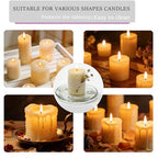 Clear Glass Candle Holder，3" Glass Coaster Holder ，Small Round Candle Plate for Pillar Candle（10 Pack） - size: 10 Pack