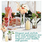 Zopeal 24 Pcs Cylinder Glass Vases Bulk 6" 8" 10" Clear Glass Cylinder Vases for Flowers, Floating Candles, Wedding Table Centerpieces, Party Home Decor(6, 8, 10 Inch)