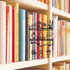Plants on The Bookshelf Patterns Metal Decorative Splint 7.68 x 7.09 inches, Bookshelf Decor Aesthetic, Home Library Decor, Book Shelf Decorations