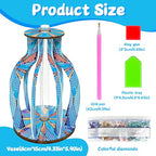 ILYUFO Diamond Art Kits for Adults, DIY Vase Diamond Art, Diamond Painting Kit, Ideal Desktop Ornaments & Thoughtful Female Gifts (Ocean) - color: ocean