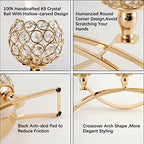 VINCIGANT Candle Stick Holder Decor Gold Candle Holders for Wedding,3-Candle Candelabras for Valentine's Day Party Dinning Room Table Centerpiece,Gift Boxed for Housewarming - size: 1 Piece 8.3" tall