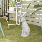Deco 79 Polystone Rabbit Decorative Garden Sculpture Indoor Outdoor Garden Statue, Outdoor Sculpture 7" x 8" x 20", Gray - size: 7" x 8" x 20"