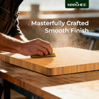 Keechee Bamboo Cutting Board, Reversible Wood Cutting Boards for Kitchen with Juice Grooves, Atelier Collection Handcrafted Large Serving Tray, Luxury Housewarming Wedding Gifts for New Home - size: Set of 3 (M+L+XL)