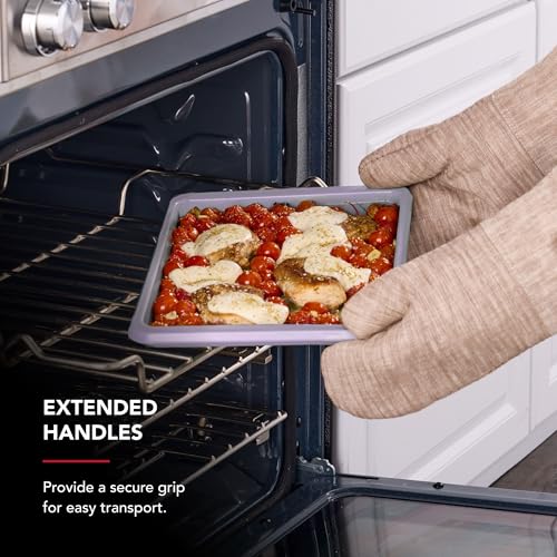 KitchenAid 9 x 13-In Nonstick Aluminized Steel Baking Sheet, Dishwasher Safe, Wildflower - color: Wildflower, size: 9 x 13 Inch