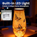 LED 3D Puzzle Vase, Unique Flower Vase Butterfly Floral, 152 Pieces 3D Puzzles Crafts for Adults DIY Unique Gifts Housewarming Christmas - color: Butterfly Blooms