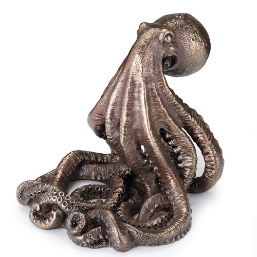 Veronese Design 4 3/8 Inch Octopus Tentacle Cell Phone Holder Desk Stand Sculptural Display Station Nautical Home Decor Steampunk Statue