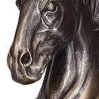 MINGZHE Horse Head Art Bookends Horse Head Sculpture Multifunctional Horse Head Sculpture Resin Horse Bookends Horse Bookends Horse Wall Art for Home Living Room(BS20900 Bronze Horse (Single))