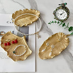 Jewelry Dish, Resin Small Leaf Shaped Ring Holder Jewelry Organizer, Trinket Dish Mini Tray for Christmas Birthday Wedding Gifts - color: Ginkgo