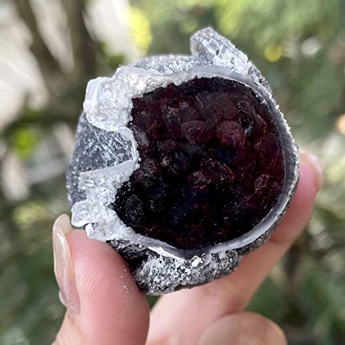 OwMell Owl Statue Tumbled Stone Gemstone Owl Figurine Home Decor Shelf Decor 2.5" - Garnet - color: Garnet
