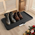 Heavy Duty Boot Trays Natural Rubber Shoe Mat Tray for Entryway with Shoes Brush Large Boot mat Tray Multi-Purpose for Indoor or Outdoor - size: 1'1" x 2'1" (Rectangular)