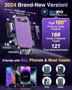 VANMASS [True Military-Grade] Car Phone Holder [Upgraded Suction & Clip] Cell Phone Mount for Dashboard Windshield Vent Truck Cradle Dash Stand for iPhone 16 Pro Max 15 14 13 12 Android, Purple - color: Purple