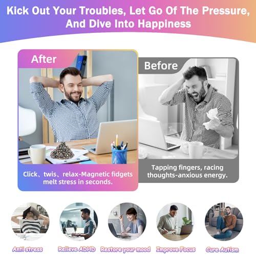 550pcs Desk Fidget Toys for Adults,Stress & Anxiety Relief, Sensory Fidget Toys for Office, ADHD, Autism,Ideal Gift (Colorful) - color: Colorful