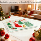 Hacaroa Set of 4 Tempered Glass Cutting Board, 10"x10" Small Square Chopping Board with Rubber Feet, Non-slip Placemat Tray for Kitchen Countertop, Shatter-Resistant, Clear