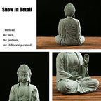 fazhongfa Mini Buddha Statue 4.7 Inch Natural Stone Handmade Buddha Sculptures Creative Zen Garden Aquarium Fish Tank Decorations Home Decor to Friend Family Mom Father as Gift (Meditation) - style: Meditation