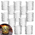 LOVEINUSA 48pcs Votive Candles Holders Wraps, Silver Tea Light Candle Fairy Home Decoration (No Bottom) - color: Silver