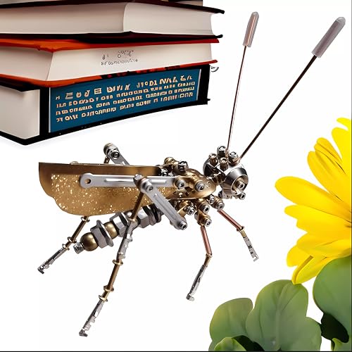 Mechanical Metal DIY 3D Insect Cricke Model Brass Puzzle Kits Puzzle for Adults, Steampunk Electric Mechanical, Assembly DIY Gift Craft Hobby for Men Christmas Decorations(Cricket) - style: Cricket