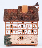 Ceramic Art Handmade Tealight Candle Holder Room Decoration Handcrafted Collectible Miniature Aroma Light House Pilatus Hause in Nurnberg, Germany B338AR
