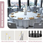 Black Taper Candle Holders for LED Candles Metal 5 Arms Candelabra Candlestick Holders for Wedding Engagement Party Decoration Tabletop Centerpieces (1, M) - size: Medium