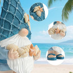 Etlemonde Beach Gnomes Statues,Ocean Gnomes,Nautical Themes Decoration,Beach, Gnome Holding Seashells - color: Holding a Shell