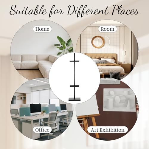 Adjustable Tabletop Stand for Frames, Stand Table Easels for Display Up to 28" H, Metal Picture Frame Holder Stands for Photo Picture Frame Artwork(Black)