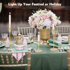 Matte Gold Candle Holders Bulk Painted Gold Metal Candlesticks Fit 0.8 Inch Taper Candles Decorative Metal Candelabra for Wedding Home Holiday Anniversary Party Dinning Table Decors (Set of 15) - size: 15 pcs