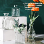Glass Bud Vases Set of 4, 4 Sizes of Small Flower Vase for Party or Home Table Decorations