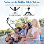 70" Phone Tripod with Remote & Holder, Portable Cell Phone Stand, Selfie Stick for Video Recording, Compatible with iPhone 14/13 Pro Max/Android/Camera - size: 70"