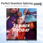 80 Inch LED Digital Signage Display, Foldable Seamless Stitching Kiosk, P1.86 GOB LED Screen Poster with Flight Case, Commercial Advertising Display for Events, Rentals and Weddings (Black, 1 Unit) - size: 1 Unit