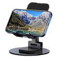 Meetuo Rotatable Cell Phone Stand for Desk, Height Angle Adjustable Phone Holder Portable Phone Stand Compatible for Most Smartphones iPhone 14, Pro, Pro Max, 13 12 X XS