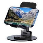 Meetuo Rotatable Cell Phone Stand for Desk, Height Angle Adjustable Phone Holder Portable Phone Stand Compatible for Most Smartphones iPhone 14, Pro, Pro Max, 13 12 X XS