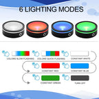 IFOLAINA LED Light Base Lighted Stand Display for Crystal Glass Ball Glass Art Tumbler RGB Multicolor Lighting Round Black Pedestal - Concave - size: Black-Concave