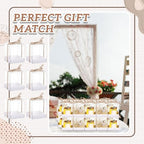 Cunno 36 Set 3.5 x 3.5 x 4.3 in Candle Gift Package Valentine's Transparent Box 4-18 oz Handmade Tealight Candle Holder Paper Bottom Ribbon for Wedding Baby Shower Party Mug(White) - color: White