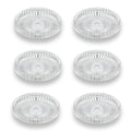 6Pcs Clear Glass Pillar Candle Holder Plates,3.5'' Round Glass Candle Plate,Candle Tray Plates for Dinning Wedding Party Table Centerpiece