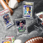 tutata PSA Graded Card Stands, Trading Card Display Stand Mini Easel Holder, Clear Card Stands for BGS, PSA, SGC Baseball Sports Card- 10 Pack